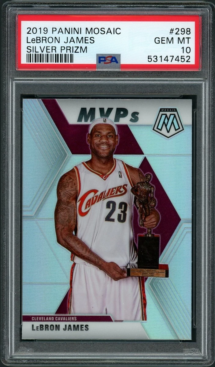 2019-20 Panini Mosaic LeBron James Silver Prizm Card #298 PSA 10