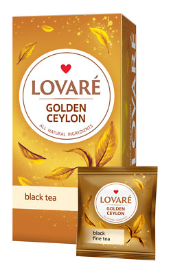 Lovare Golden Ceylon Tee - Premium Schwarztee aus Sri Lanka (24 Teebeutel, 48g)