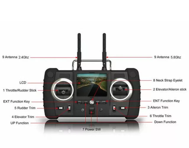Hubsan Spyhawk,Lynx ,Invader with Live Colour FPV Video Screen & RC Transmitter - Image 2 of 2