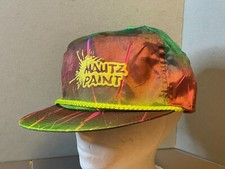 VINTAGE MAUTZ PAINT Advertising Rainbow Iridescent Color Changing Hat adjustable