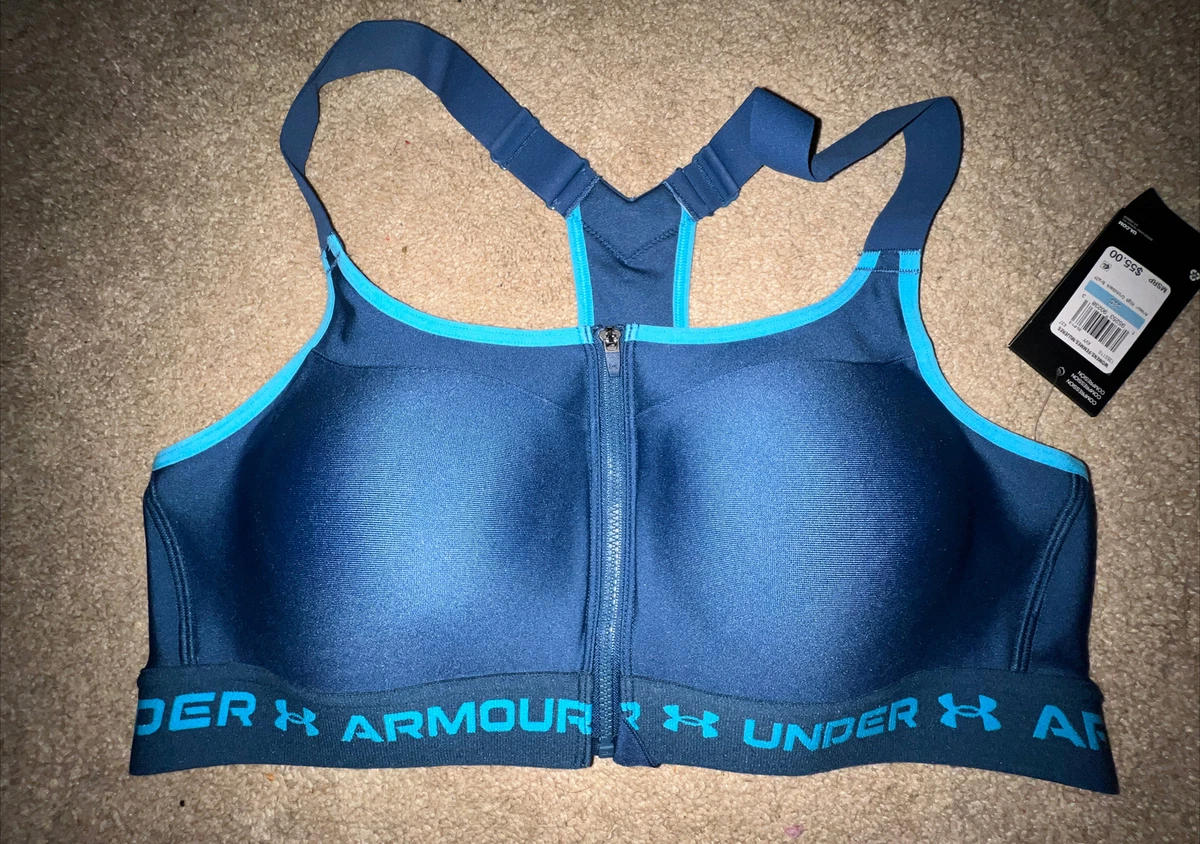 Under Armor -compression sports bra 38C- cross back front zip