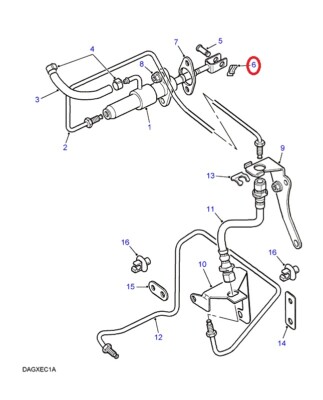 GENUINE LAND ROVER ANR1832 SPRING CLIP - Hand Brake, Clutch M/C, Diff Lock Lever
