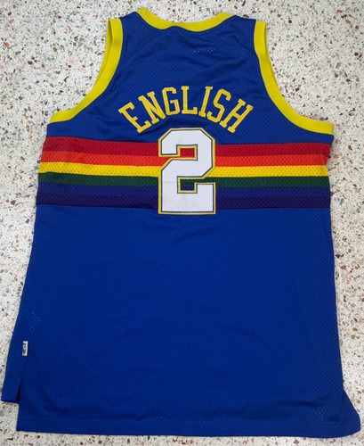 Adidas Hardwood Classics NBA Vtg Denver Nuggets #2 Alex English Jersey Size 2XL - Imagen 8 de 9
