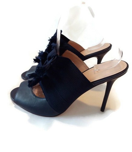 AD & Daughters Women's Navy Blue Open Toe Heels Shoes Size 10 - Picture 7 of 9