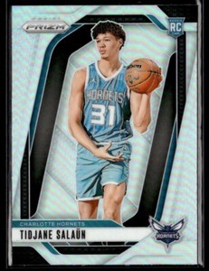 2024-25 Panini Prizm Tidjane Salaun Silver Prizm RC #262 Charlotte Hornets