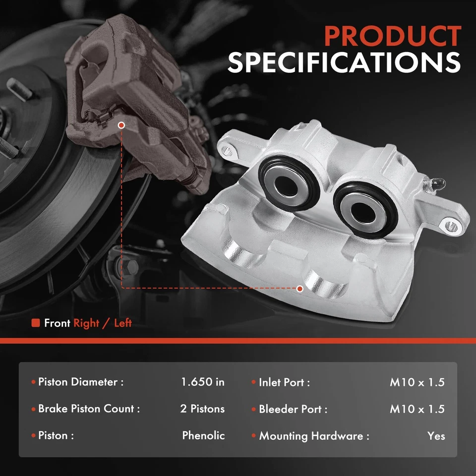 Pinza de freno delantera de doble pistón para Chrysler 300 Dodge Charger Challenger Magnum Foto 3 de 4
