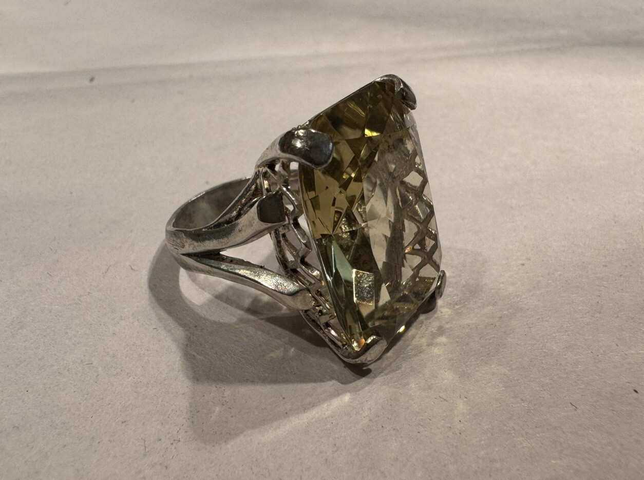 Antique Sterling Silver Statement Ring - image 7