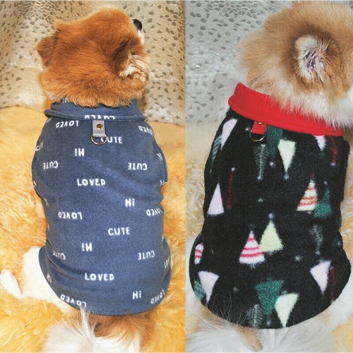 Dog Clothes Pet Vest Winter Soft Warm Jacket Coat Fleece Cute Fashion Sweater - Picture 9 of 25