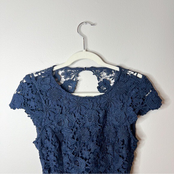 Lulus Romance Language Navy Blue Backless Lace Dress | eBay Lulus Romance Language Navy Blue Backless Lace Dress | eBay