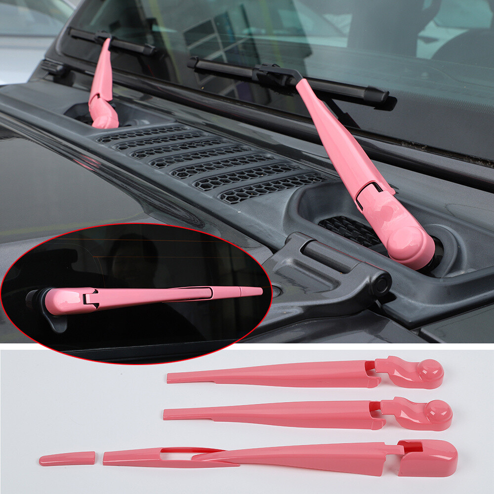 For Jeep Wrangler JL 201822 Pink Front &Rear Window Windshield Wiper