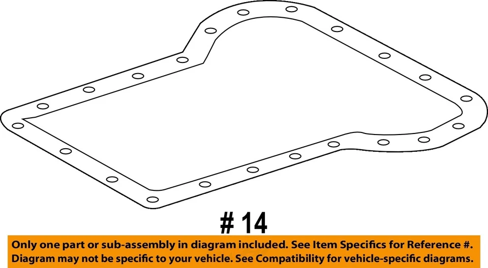 Piezas de motor Ford OEM 03-10 E-350 Club Wagon - Junta de cárter de aceite inferior 3C3Z6710BA Foto 2 de 2