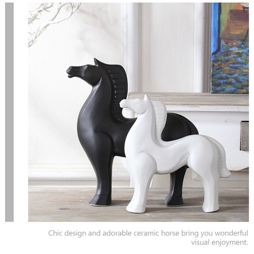 Art Modern Sculpture Living Room Decoration Horse Statue Office eBay