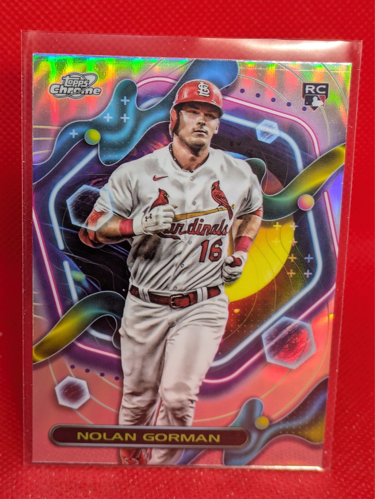 2023 Topps Chrome Cosmic - #16 Nolan Gorman Rookie Refractor St. Louis Cardinals