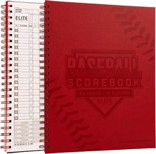 Elite Scorebooks Premium Baseball/Softball Scorebook - 60 Games