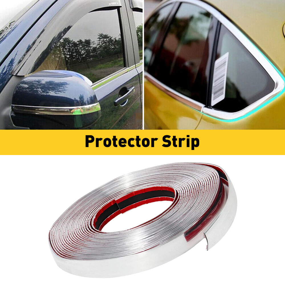 Car Moulding Trim Strip Door Guard Protector Chrome For Trucks SUV 1INCHx16FT