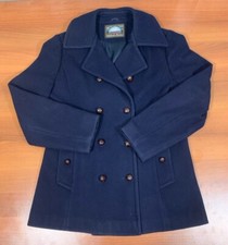 Vintage Mackintosh Authentic Peacoat Womens Size 12 100% Wool Navy Blue Rare Usa