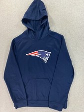 New England Patriots NFL Sideline Hoodie Sweatshirt (Men's Medium) Blue