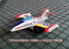 VINTAGE TIN FRICTION 5 INCH FG-786 USAF FIGHTER JET BIG DEAL TOYS JAPAN
