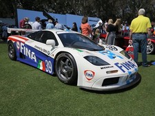 Cars 1996 mclaren f1 gtr 17r race car classic vehicle Desk Mat Stitched