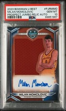 2023 BOWMAN U BEST MILAN MOMCILOVIC PROSPECT JUMBO RELIC AUTO PSA 10