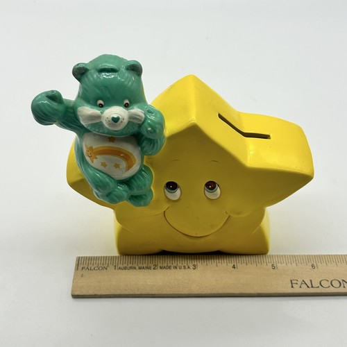 Vintage Care Bears Coin Bank - Wish Bear on a Star 1980’s (No Stopper) - Picture 9 of 9
