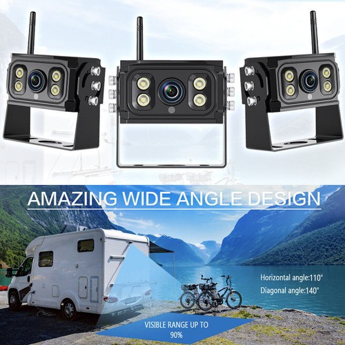 Wireless RV Backup Camera 1080P 7" DVR Monitor for Semi Truck Trailer Camper - Picture 8 of 14