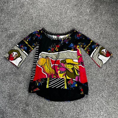 Save The Queen Womens Printed Top Blouse Size 16 UK 12 US L Multicolour
