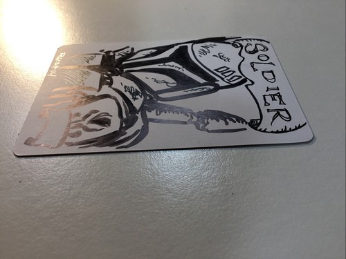 MTG Christopher Rush Sketch Card Soldier Token Boba Fett Mandalorian Original - Picture 7 of 10