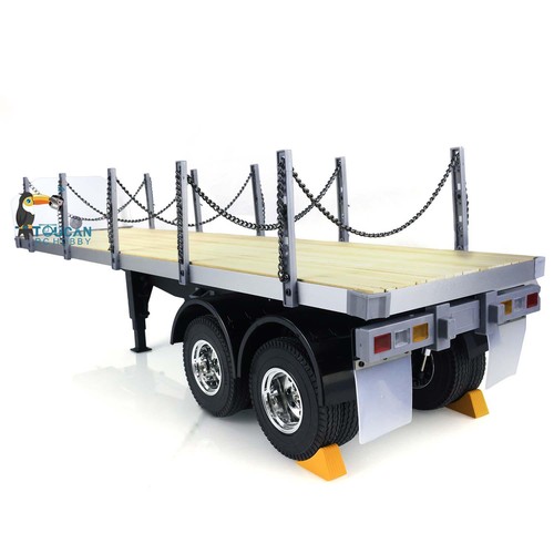 1/14 RC Semi Trailer DIY Sattelzugmaschine Pritsche 2Achs LKW für TAMIYE Modell - Bild 6 von 12