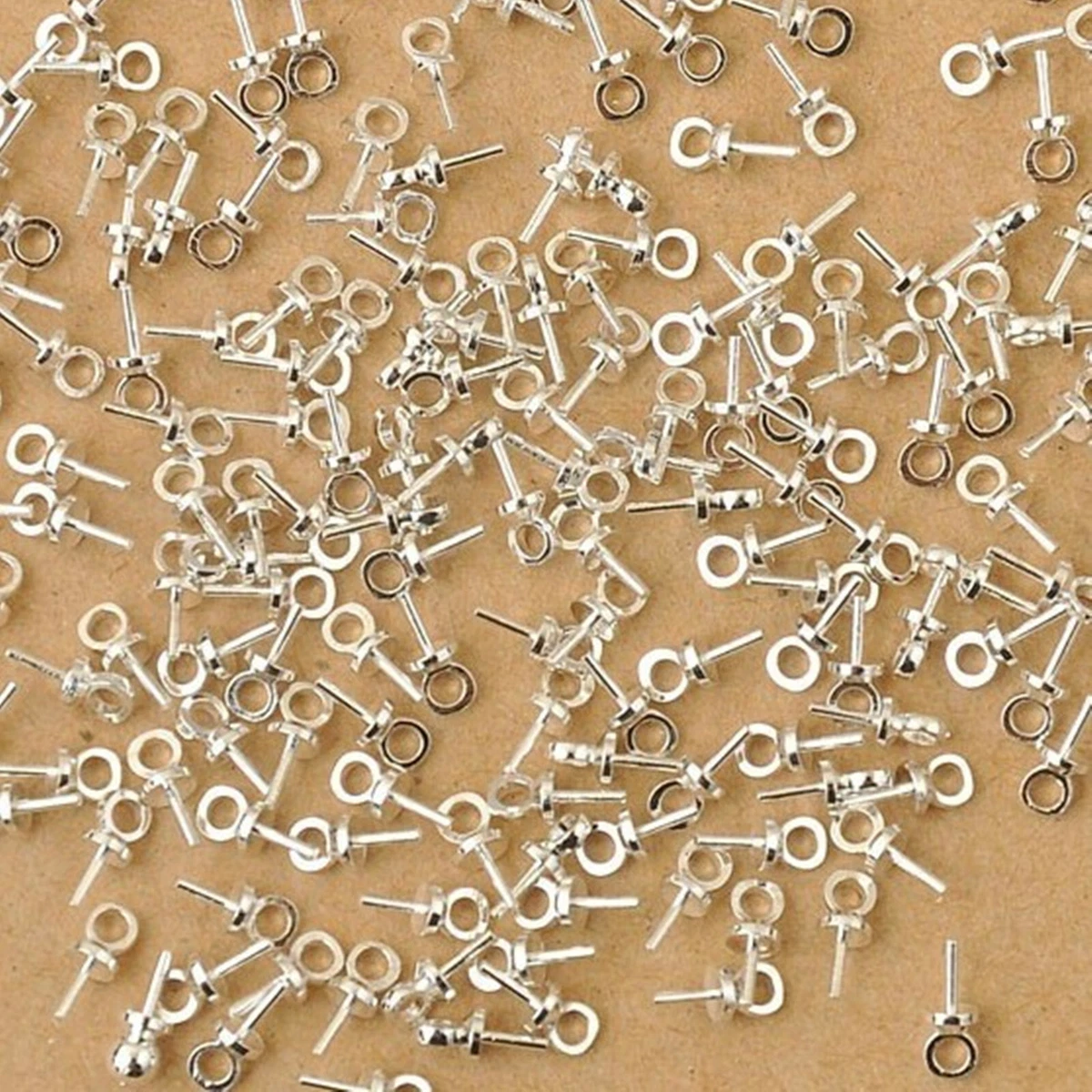 Wholesale Jewelry Findings 925 Silver Plate Bail Connectors Pendant Beads  Pins