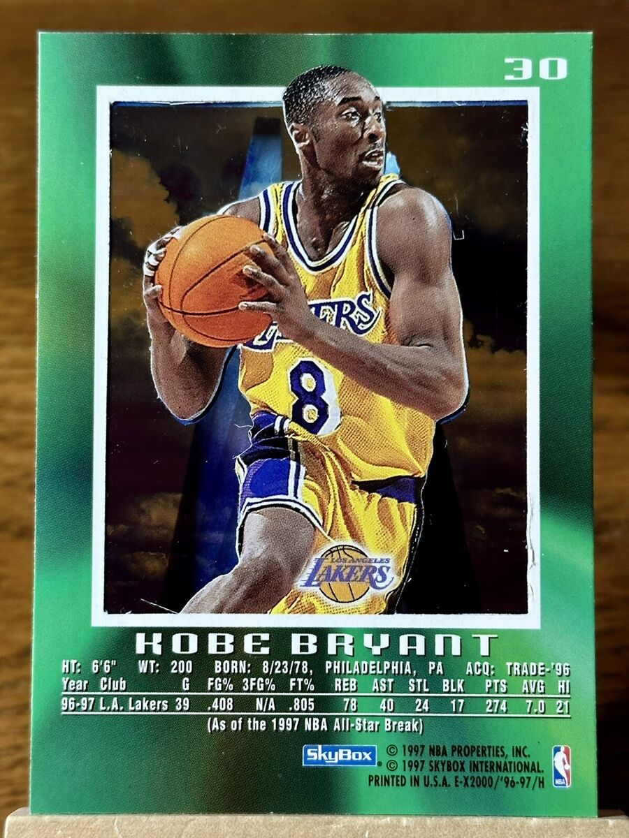 Kobe Bryant 1996-97 Skybox EX E-X 2000 #30 Acetate Rookie RC Kobe Bryant 1996-97 Skybox EX E-X 2000 #30 Acetate Rookie RC