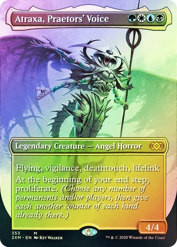 1x MTG Atraxa, Praetors' Voice NM Double Masters 353 Foil Box Topper