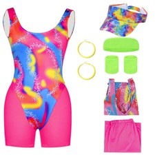 Antsparty 80s 90s Outfits Set for Men and Women, Fashion Retro Tracksuit Beach C