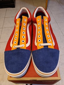 red blue orange vans
