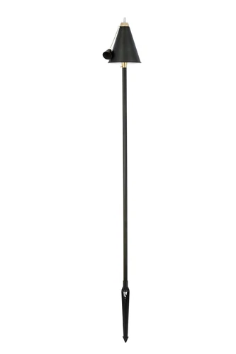 Elitco Outdoor 12V Cast Brass Torch Light 8Inch W X 24Inch High In Dark Bronze - Picture 3 of 6
