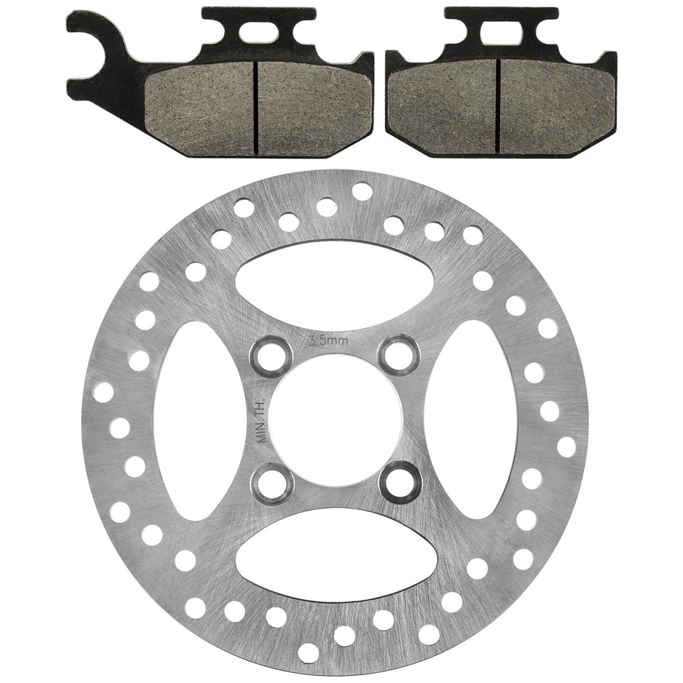 Rear Brake Disc Rotor W/ Pads For Yamaha Raptor 700 YFM700R 2006 2007 ...