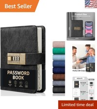 Compact Password Keeper with Lock and 600 Spaces - Perfect for Digital Security