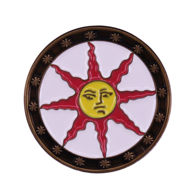 Dark Souls III 3 Solaire of Astora Praise the Sun Shield 1'' Lapel Enamel Pin NEW