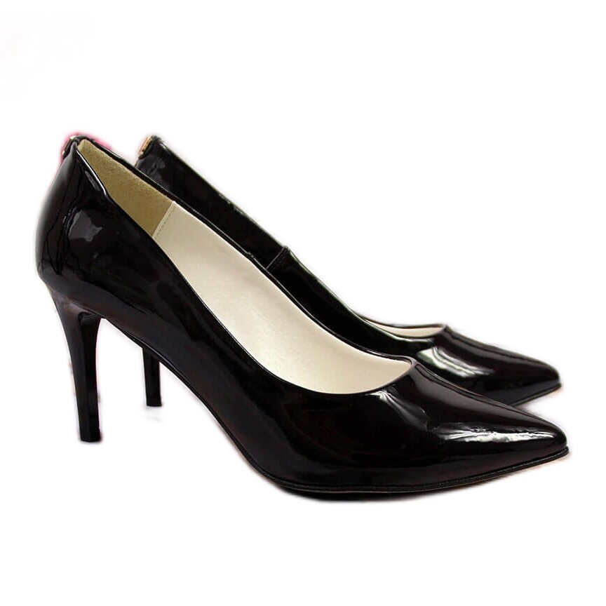 Escarpins sur talon laqué Juma noir le noir | eBay