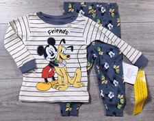 Mickey Mouse Pajamas Baby Boys Girls 12 Months Snug-Fit Pluto Shirt Pant PJs