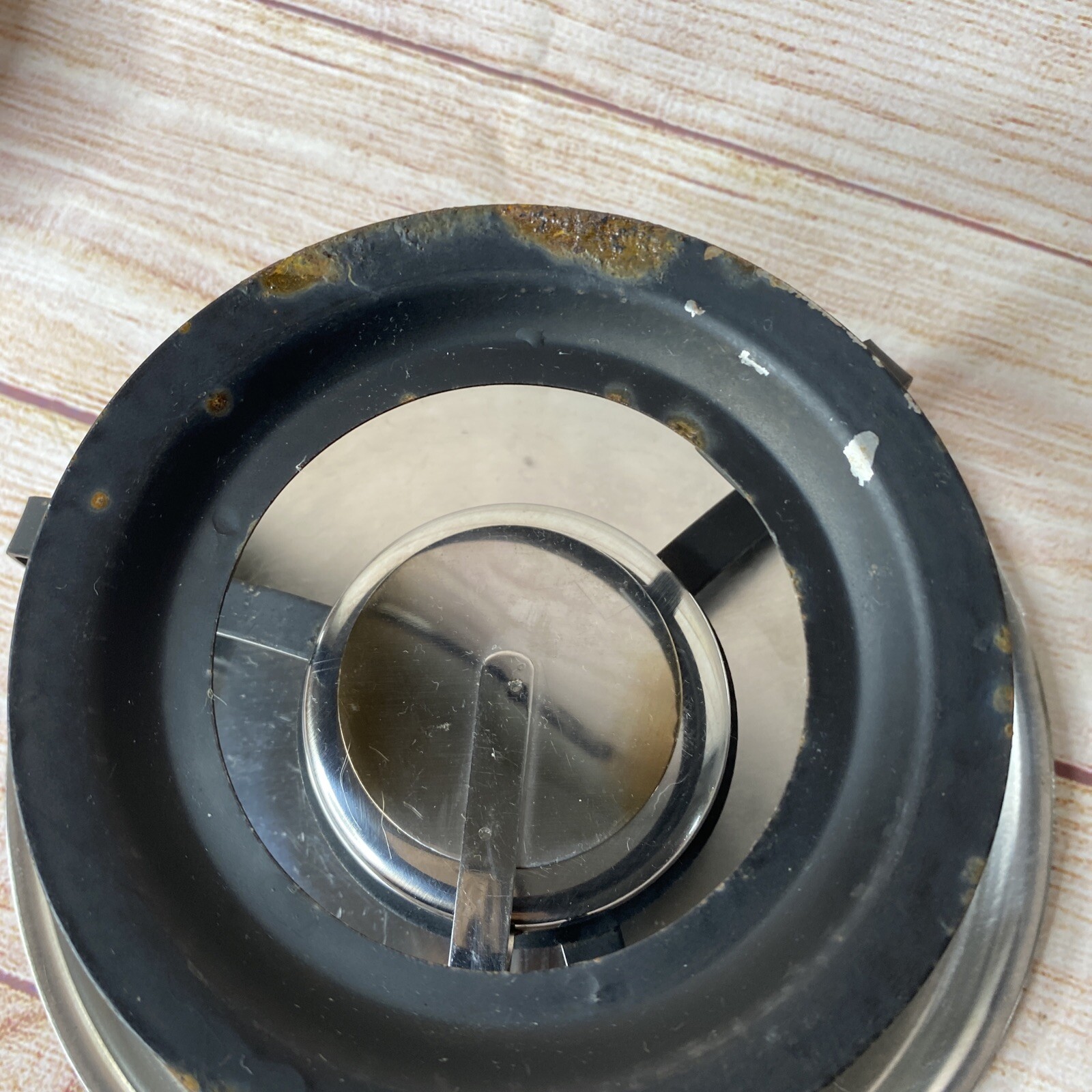 Vintage Silver Stainless Steel Japan Rosewood Handle 6 Piece Fondue Set MCM