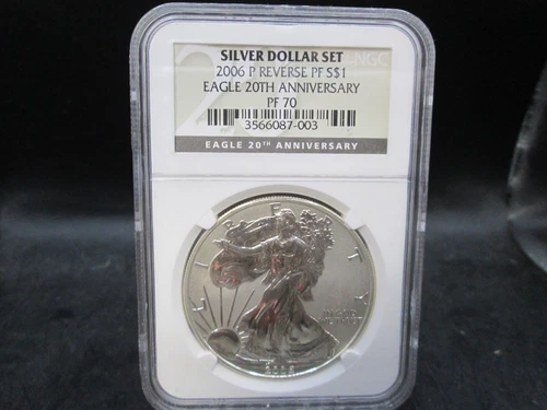 2006 P American Eagle Reverse Proof Silver 1oz. Dollar Coin NGC PF 70 20th Anniv