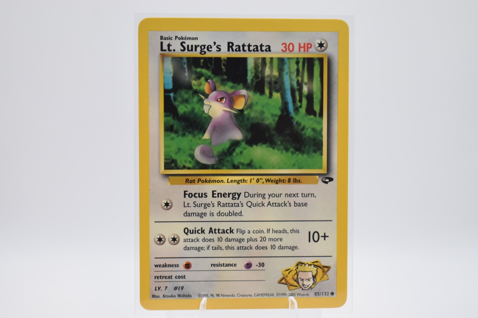 Lt. Surge's Rattata 85/132 Gym Challenge Regular