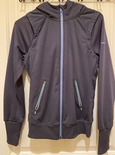 Nike Womens Full Zip Training Running Hooded Jacket XS Blue
