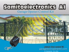 gate garage door opener system with 3 remote controls