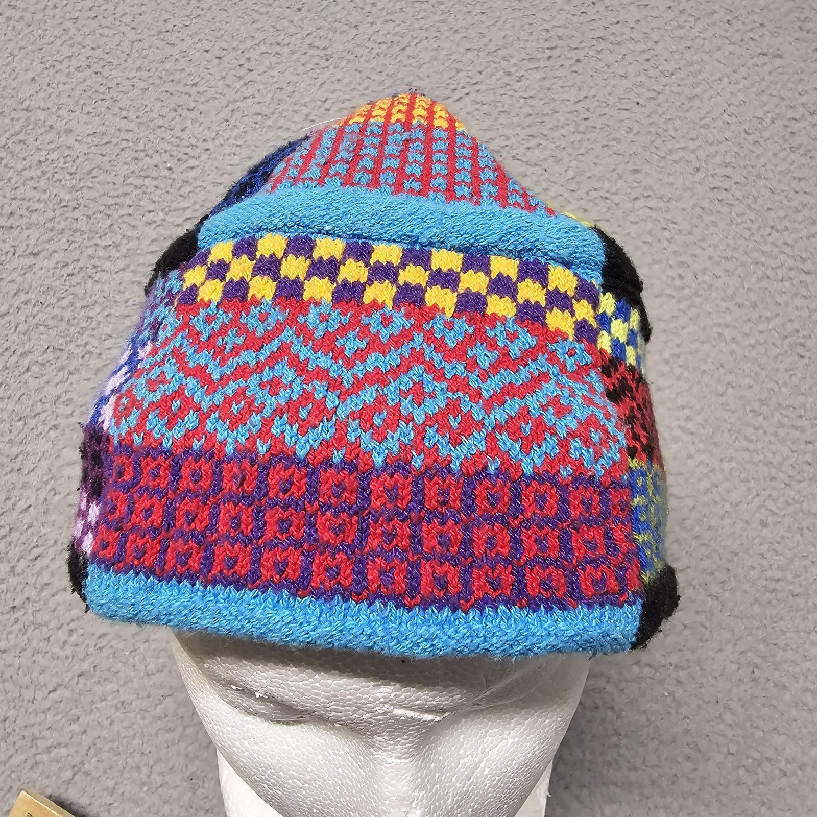 Solmate Socks Beanie Hat Patchwork Winter Cap USA… - image 6