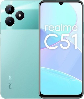 Realme C51 Mint Green 64GB 4GB RAM Factory Unlocked Global Android Smartphone