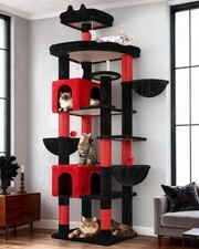 Extra Large Gothic Cat Tree Tower, 82in Tall Goth Heavy Duty Cat Tree for Ind...