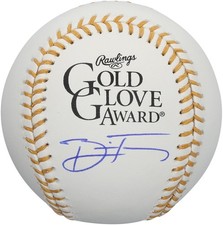 Brice Turang Milwaukee Brewers Autographed Gold Glove Logo Baseball