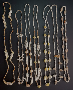 Lot of 7 Leis - Hawaiian / Tahitian Style Many Unique Sea Shell Necklaces